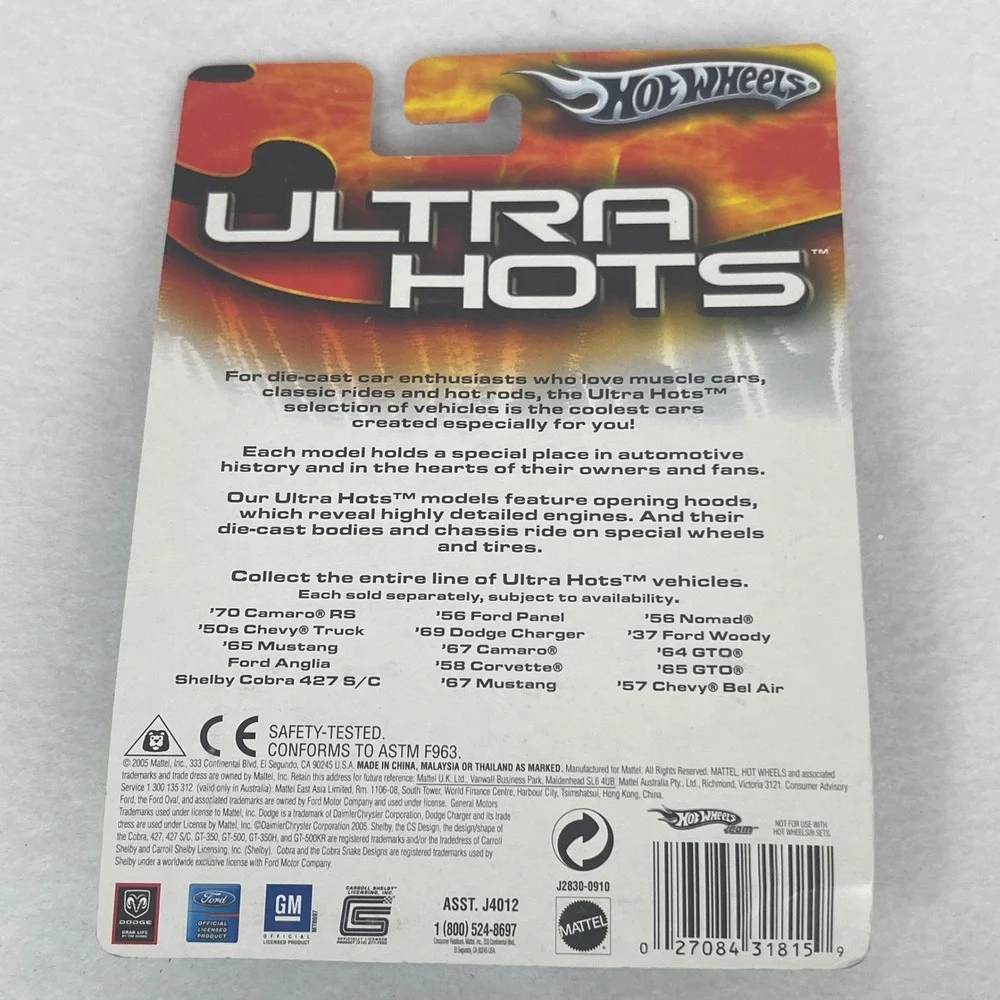 Hot Wheels Ultra Hots 50s Chevy Truck Maroon Diecast Opening Hood J2830 2005